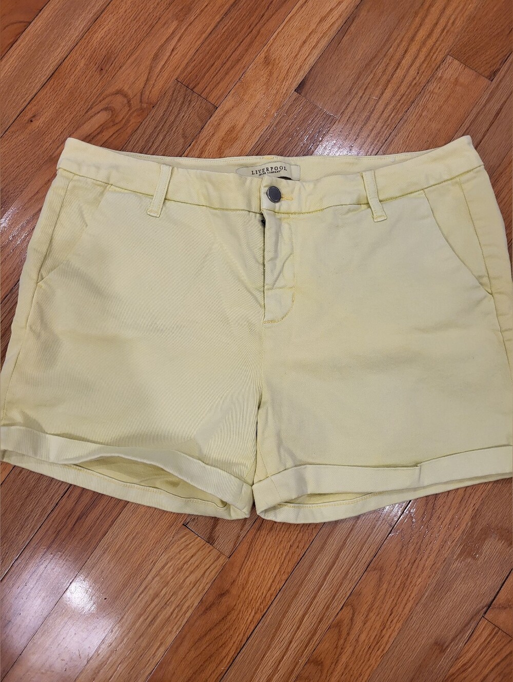 Liverpool Pale Yellow Women's Twill Shorts